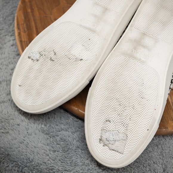 Designer J Crew Hounds Tooth Design Lace Up Sneakers Size 7 - Picture 8 of 9